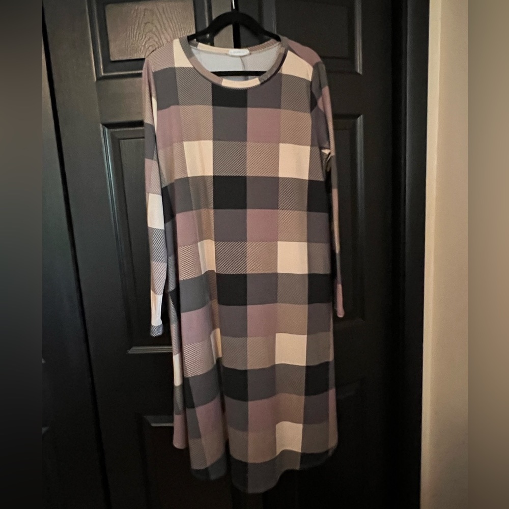 Plaid Midi Dress